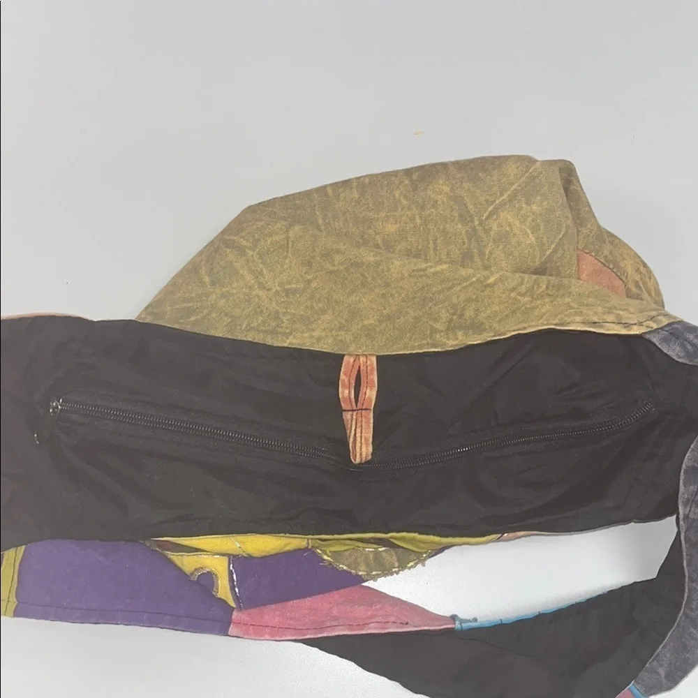 Colorful Patchwork Hobo Bag with cell phone pocket, preowned